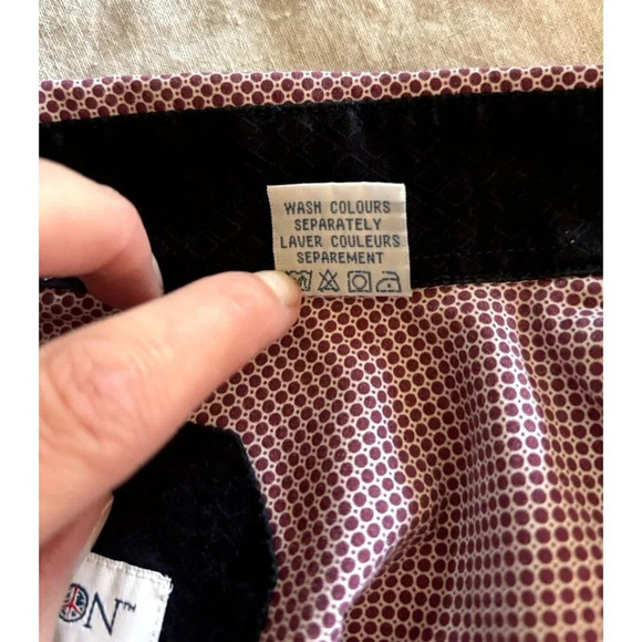 John Lennon by English Laundry‎ Burgundy Button Down Dress Shirt Size M - Picture 14 of 14